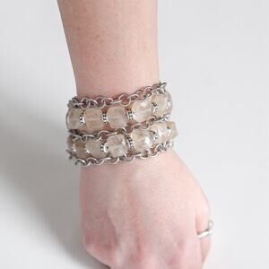 Brighton Rock My Heart Retired Rutilated Quartz Five Strand Bracelet 7.25-8.5"